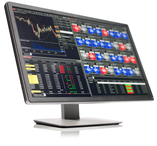 The NinjaTrader trading platform on a desktop monitor